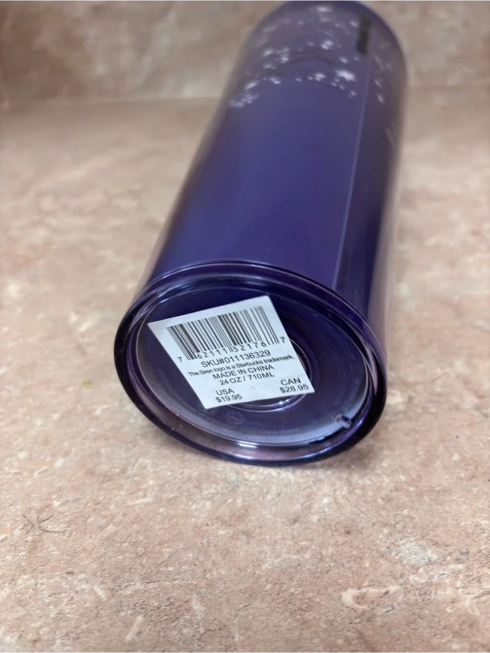 Starbucks Halloween 2022 Cat Eyes Glow-in-the-Dark Tumbler 24oz Purple Venti